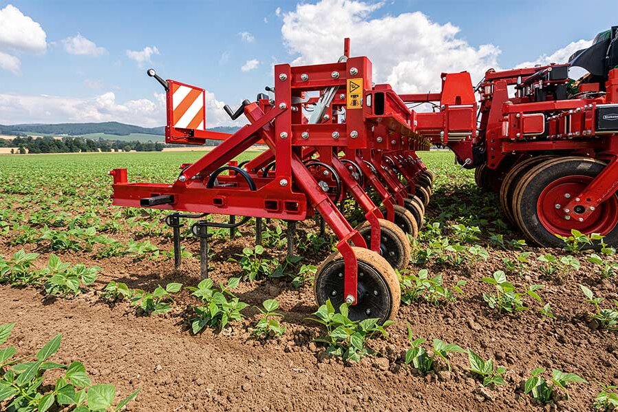 LEMKEN Steketee Hackmaschine aufrüsten mit EC-Steer Lenkrahmen