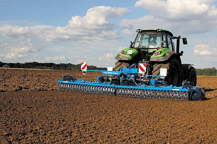 Seedbed preperation power harrow