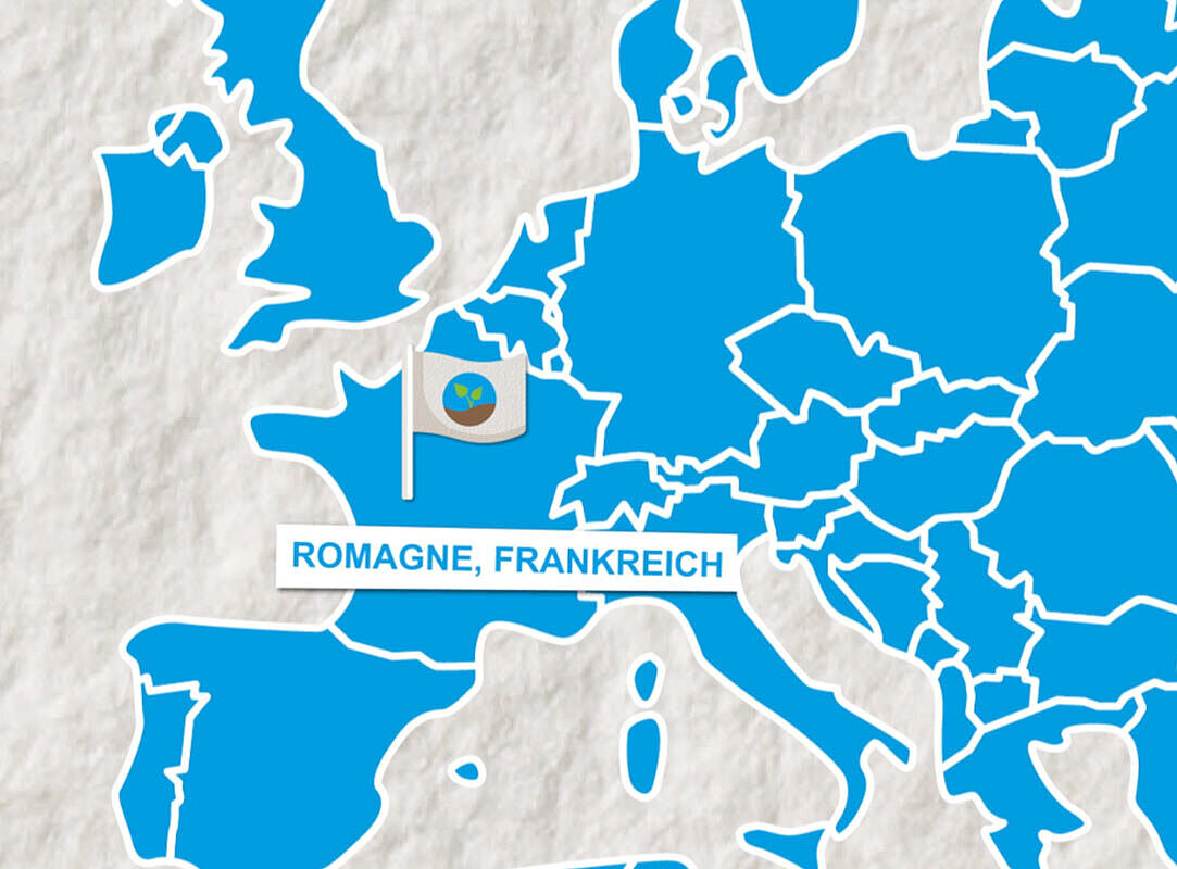 L-Team Landkarte von Romagne, Frankreich