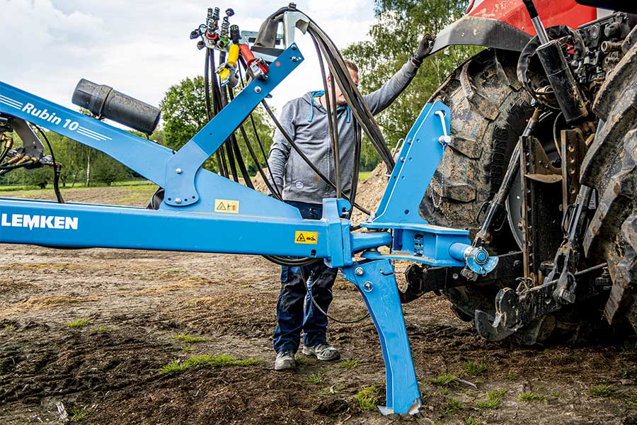 Abstellstütze der LEMKEN Rubin 10 MR/TF