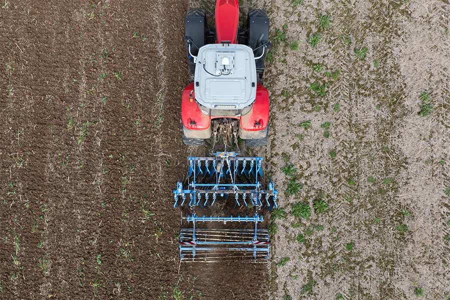 Scheibenanordnung der LEMKEN Rubin 10 MR TF Luftansicht