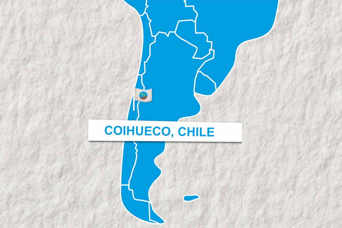 L-Team map of Coihueco, Chile