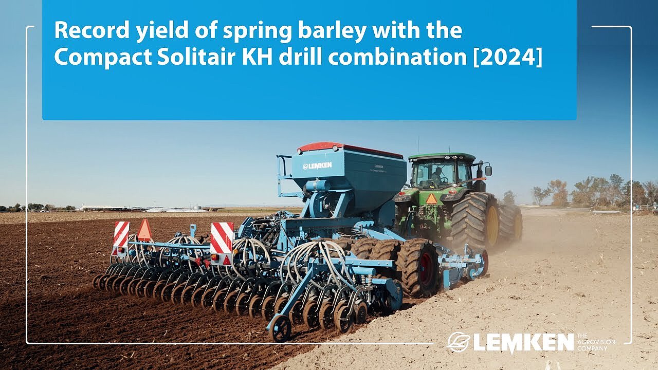 Record yield of spring barley with the Compact Solitair KH drill combination [2024]